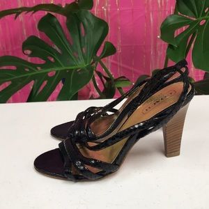 Coach strapped heels *flawed*